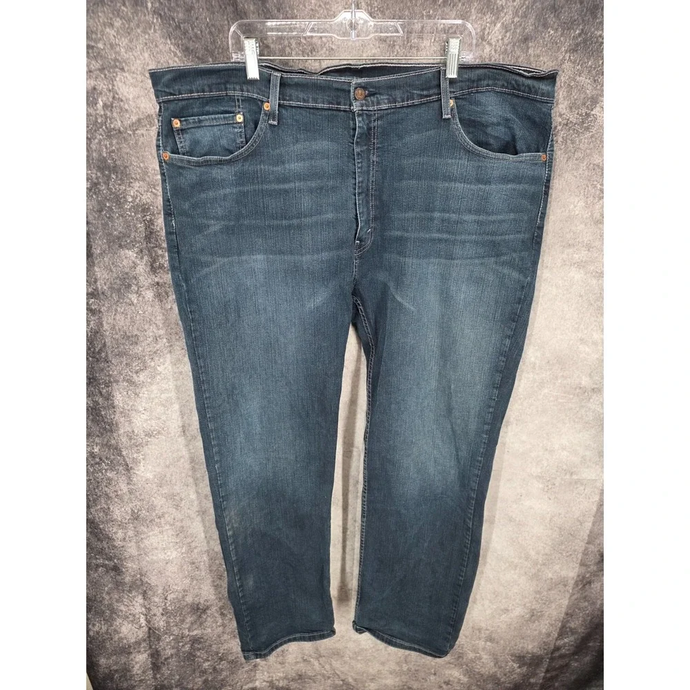 Levis 559‎ Jeans Mens 46 X 32 Blue Relaxed Fit Straight Whiskers Tag 44x32